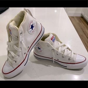 Converse high top, white, size 7